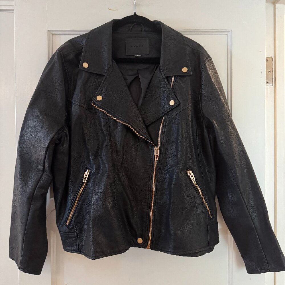 Blank NYC Moto Vegan Leather Jacket 1X
